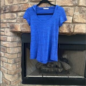 Pure Karma royal blue top with a hood. Medium